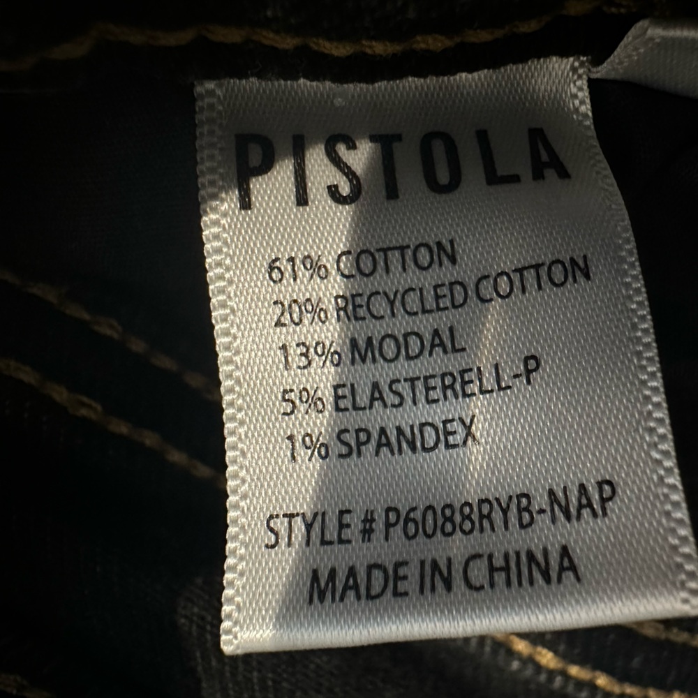 Pistola Black 90s Grunge Acid Wash Cropped Jeans - Picture 11 of 11